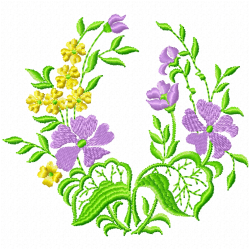 Flowers And Tree Embroidery Design 8 Flowers And Tree Embroidery Design 8